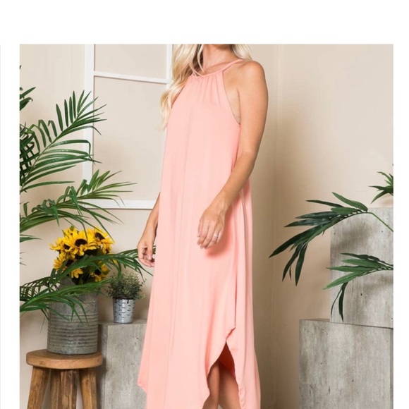 Cantaloupe Halter Neck Maxi Dress - Picture 2 of 6